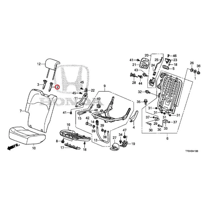 [NEW] JDM HONDA FIT GE8 2012 Rear seat back (R.) (1) GENUINE OEM - Image 3