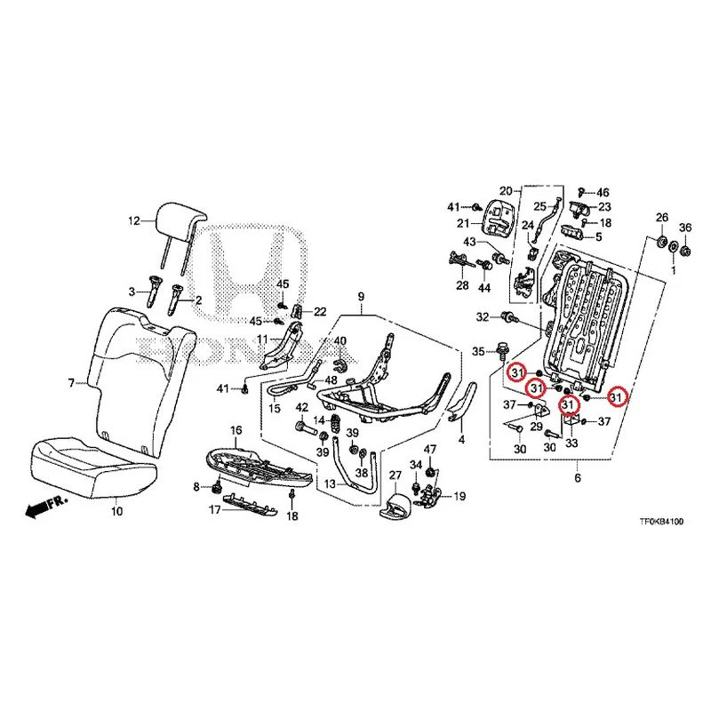 [NEW] JDM HONDA FIT GE8 2012 Rear seat back (R.) (1) GENUINE OEM - Image 34
