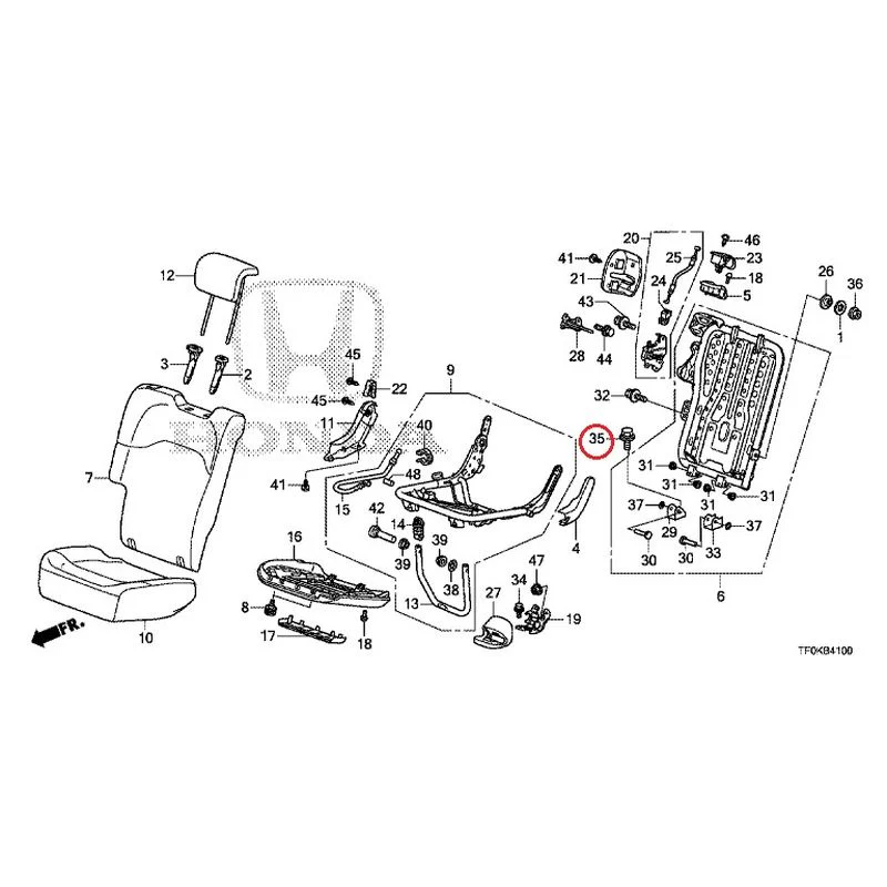 [NEW] JDM HONDA FIT GE8 2012 Rear seat back (R.) (1) GENUINE OEM - Image 38