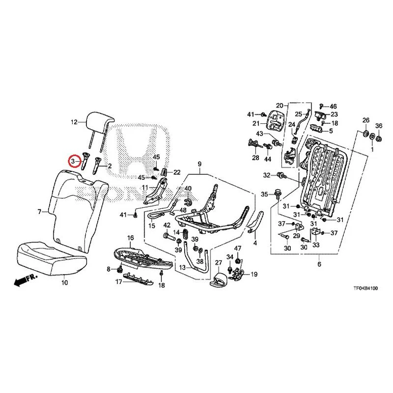 [NEW] JDM HONDA FIT GE8 2012 Rear seat back (R.) (1) GENUINE OEM - Image 4