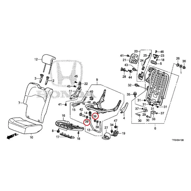 [NEW] JDM HONDA FIT GE8 2012 Rear seat back (R.) (1) GENUINE OEM - Image 42