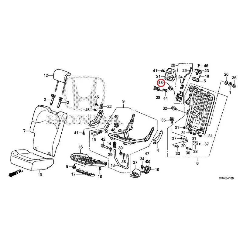 [NEW] JDM HONDA FIT GE8 2012 Rear seat back (R.) (1) GENUINE OEM - Image 46