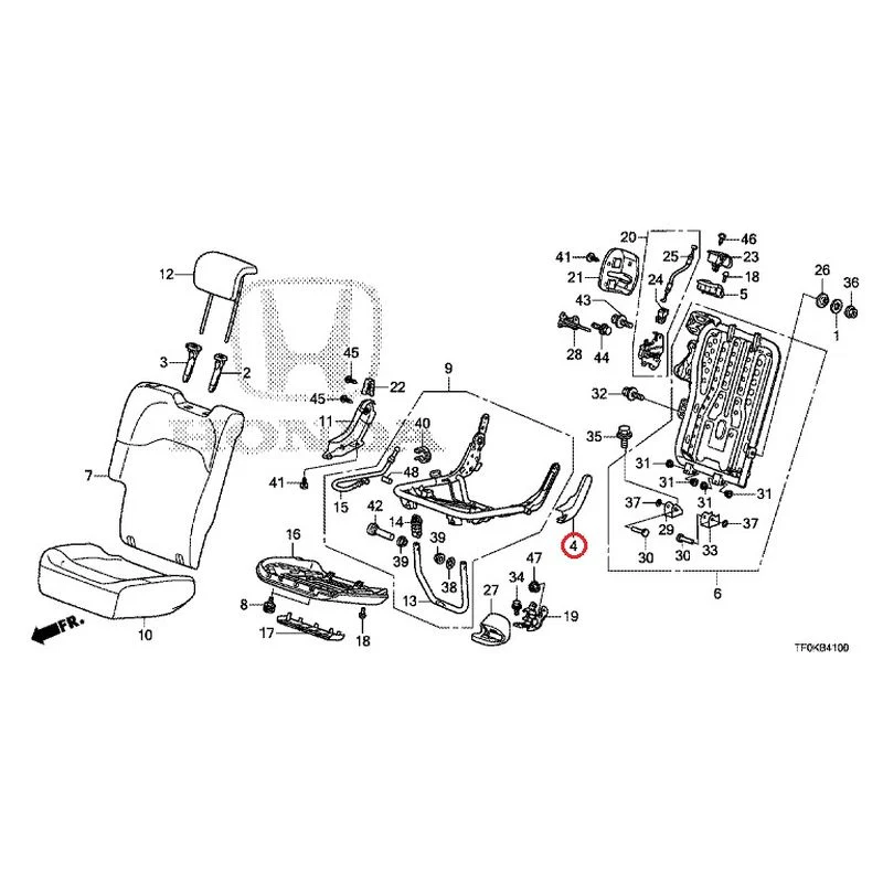 [NEW] JDM HONDA FIT GE8 2012 Rear seat back (R.) (1) GENUINE OEM - Image 5