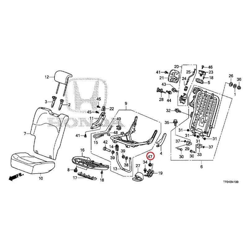 [NEW] JDM HONDA FIT GE8 2012 Rear seat back (R.) (1) GENUINE OEM - Image 50