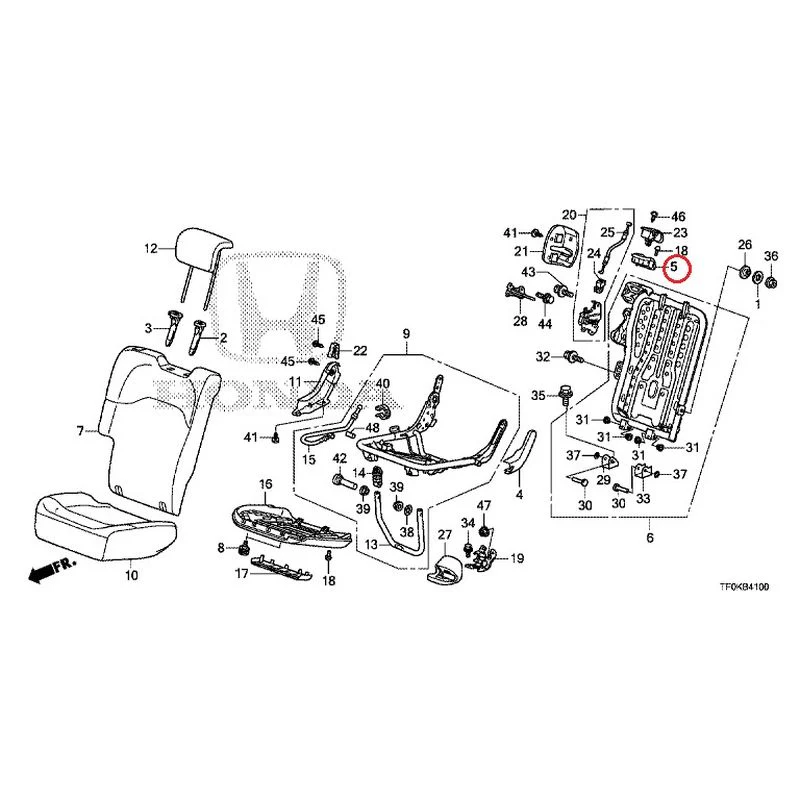 [NEW] JDM HONDA FIT GE8 2012 Rear seat back (R.) (1) GENUINE OEM - Image 6