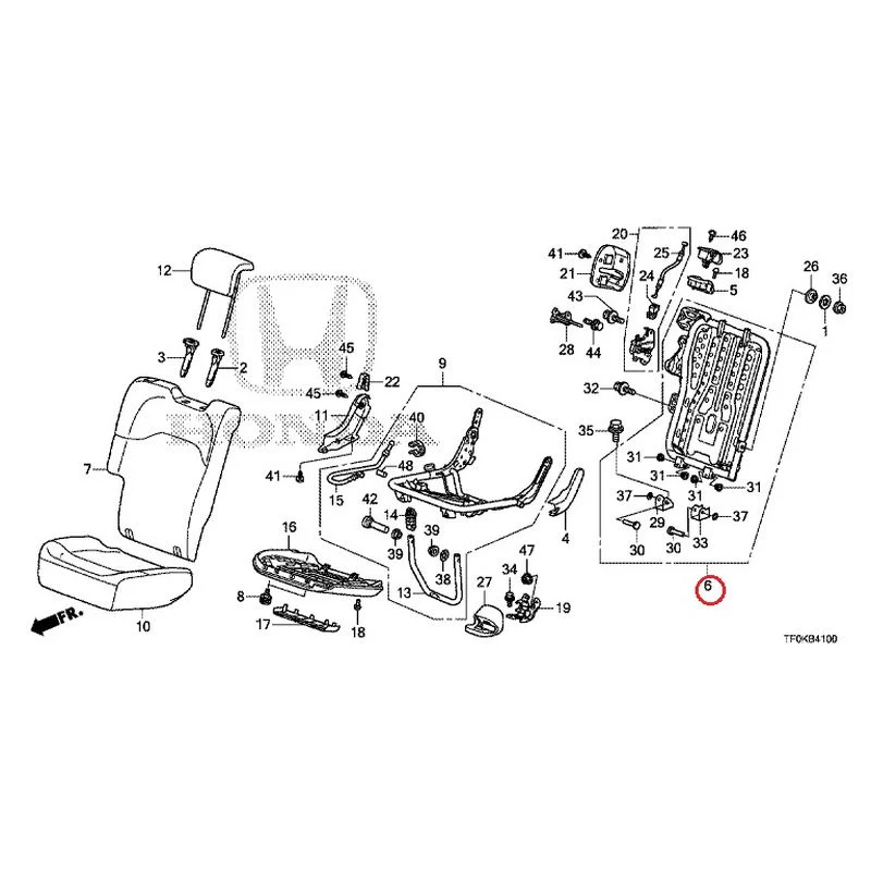 [NEW] JDM HONDA FIT GE8 2012 Rear seat back (R.) (1) GENUINE OEM - Image 7