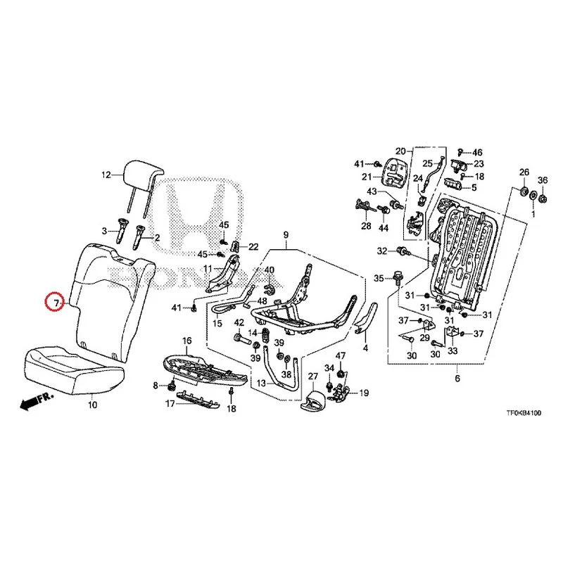 [NEW] JDM HONDA FIT GE8 2012 Rear seat back (R.) (1) GENUINE OEM - Image 8