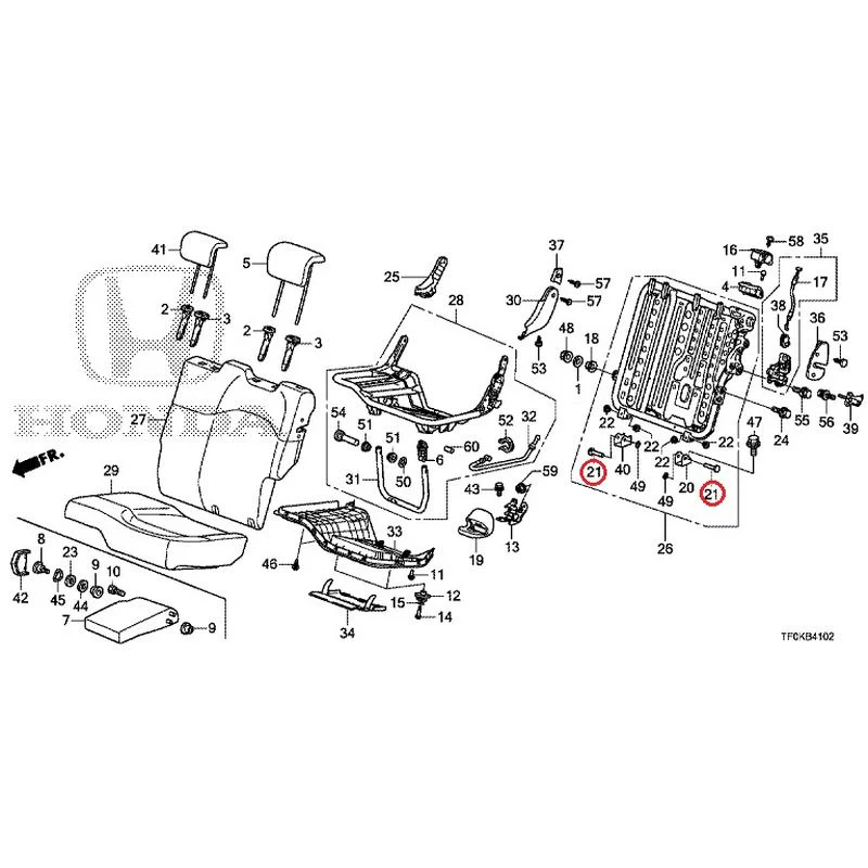 [NEW] JDM HONDA FIT GE8 2012 Rear seat back (L.) (1) GENUINE OEM - Image 18