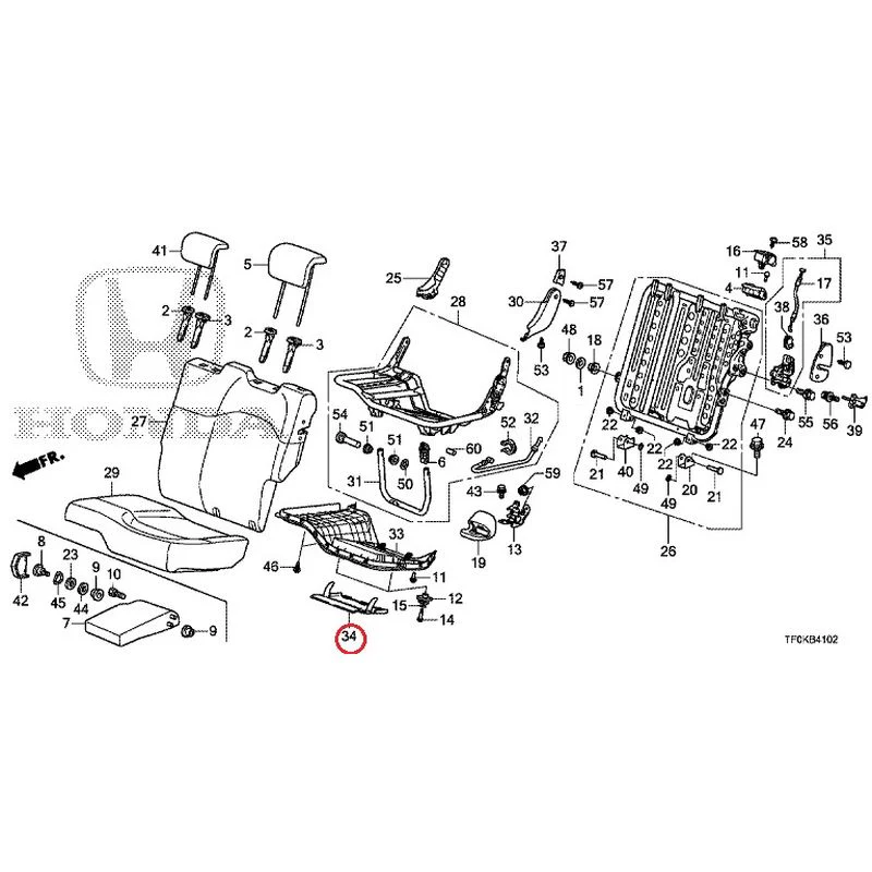 [NEW] JDM HONDA FIT GE8 2012 Rear seat back (L.) (1) GENUINE OEM - Image 32