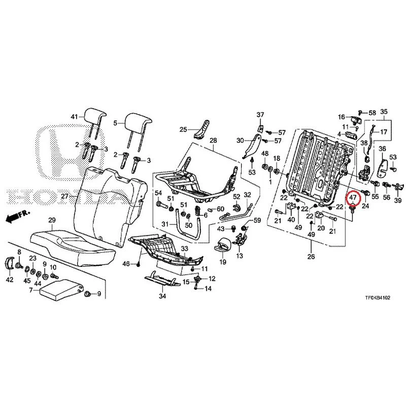 [NEW] JDM HONDA FIT GE8 2012 Rear seat back (L.) (1) GENUINE OEM - Image 42