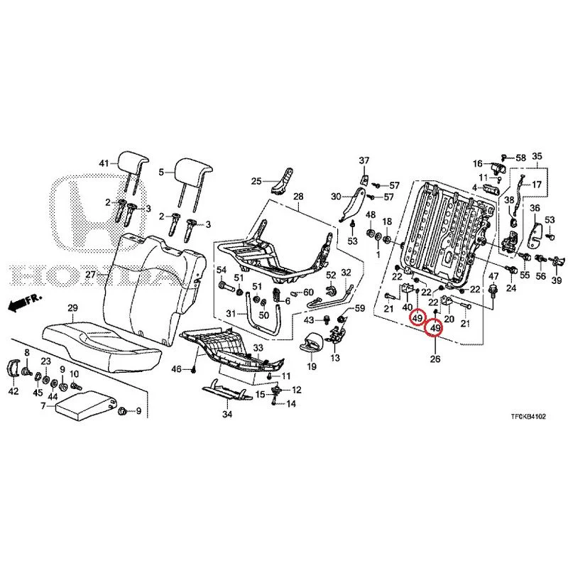 [NEW] JDM HONDA FIT GE8 2012 Rear seat back (L.) (1) GENUINE OEM - Image 44