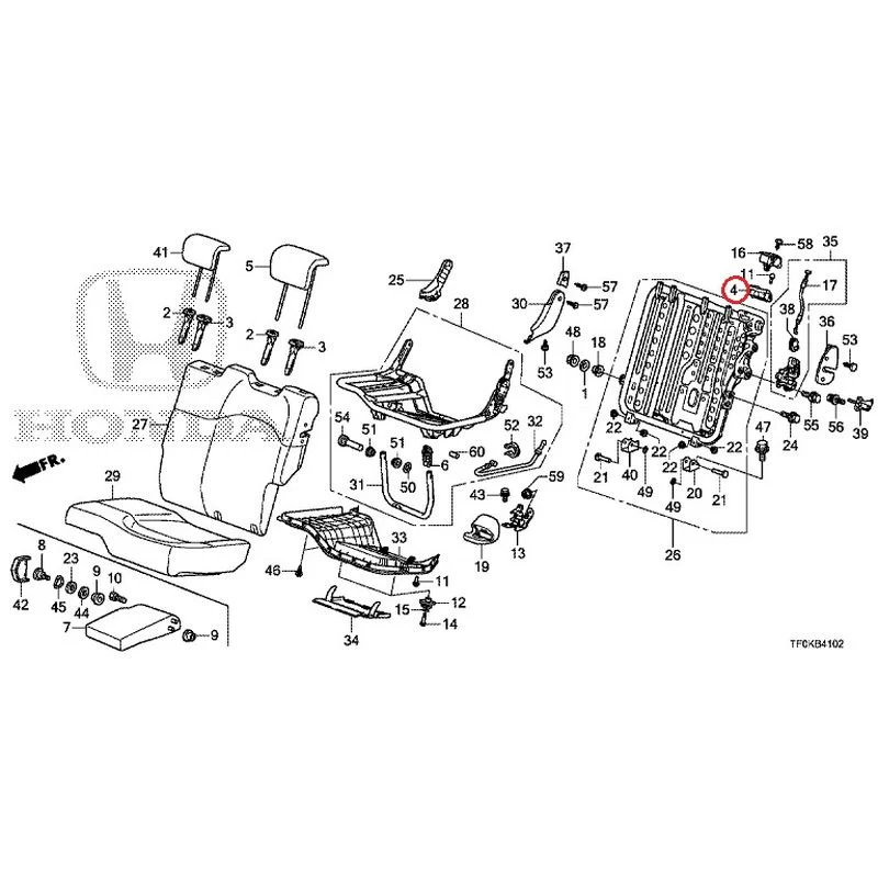 [NEW] JDM HONDA FIT GE8 2012 Rear seat back (L.) (1) GENUINE OEM - Image 5