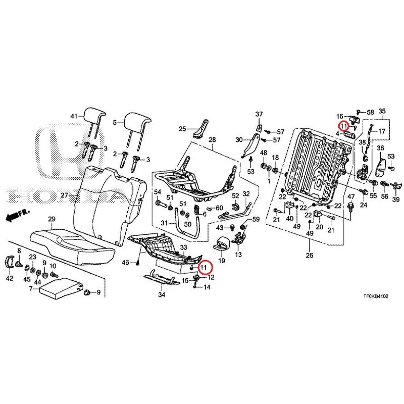 [NEW] JDM HONDA FIT GE8 2012 Rear seat back (L.) (1) GENUINE OEM - Image 8