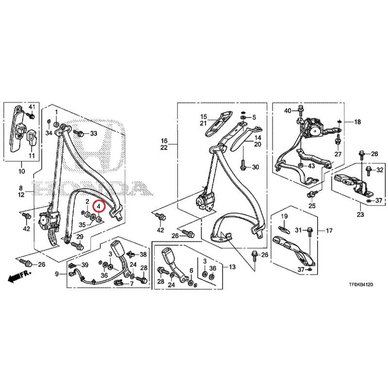 [NEW] JDM HONDA FIT GE8 2012 Seat Belt GENUINE OEM - Image 5
