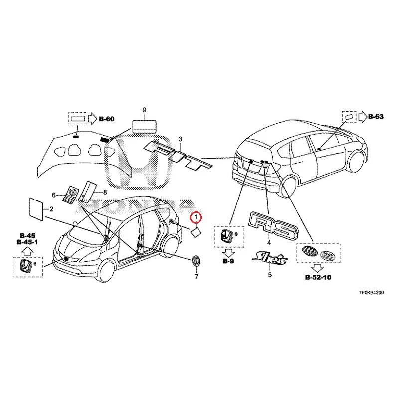 [NEW] JDM HONDA FIT GE8 2012 Emblem/Caution Label GENUINE OEM - Image 2