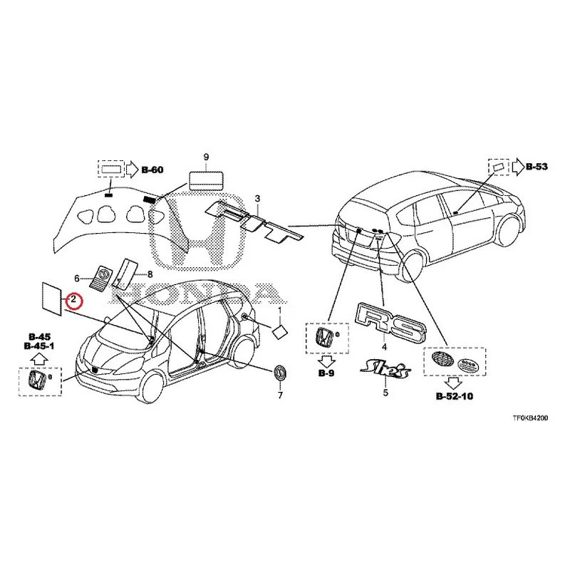 [NEW] JDM HONDA FIT GE8 2012 Emblem/Caution Label GENUINE OEM - Image 3