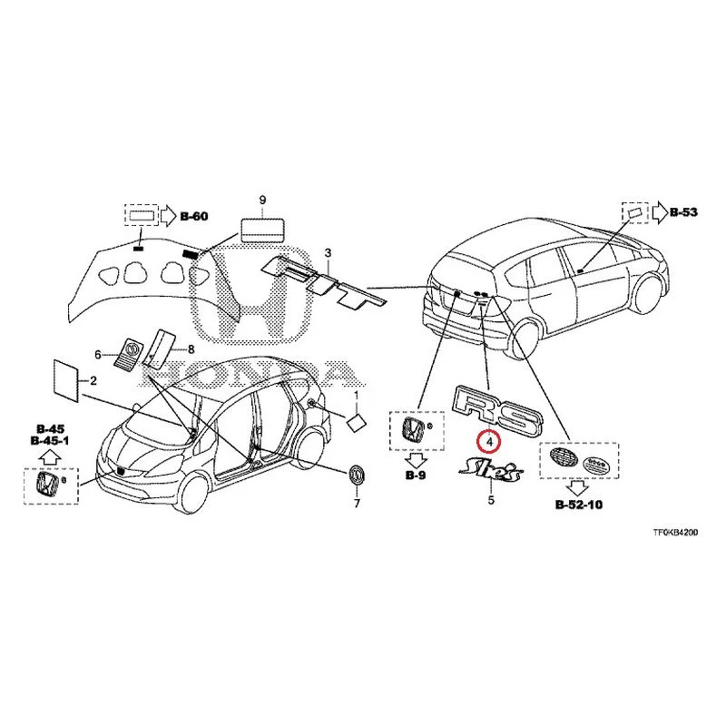 [NEW] JDM HONDA FIT GE8 2012 Emblem/Caution Label GENUINE OEM - Image 5