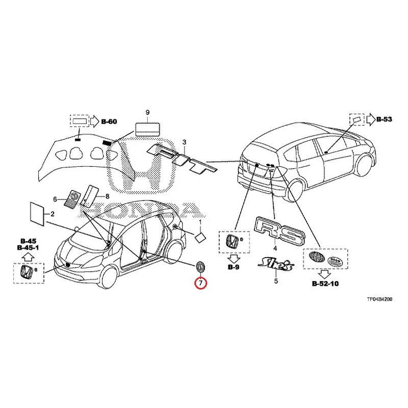 [NEW] JDM HONDA FIT GE8 2012 Emblem/Caution Label GENUINE OEM - Image 7