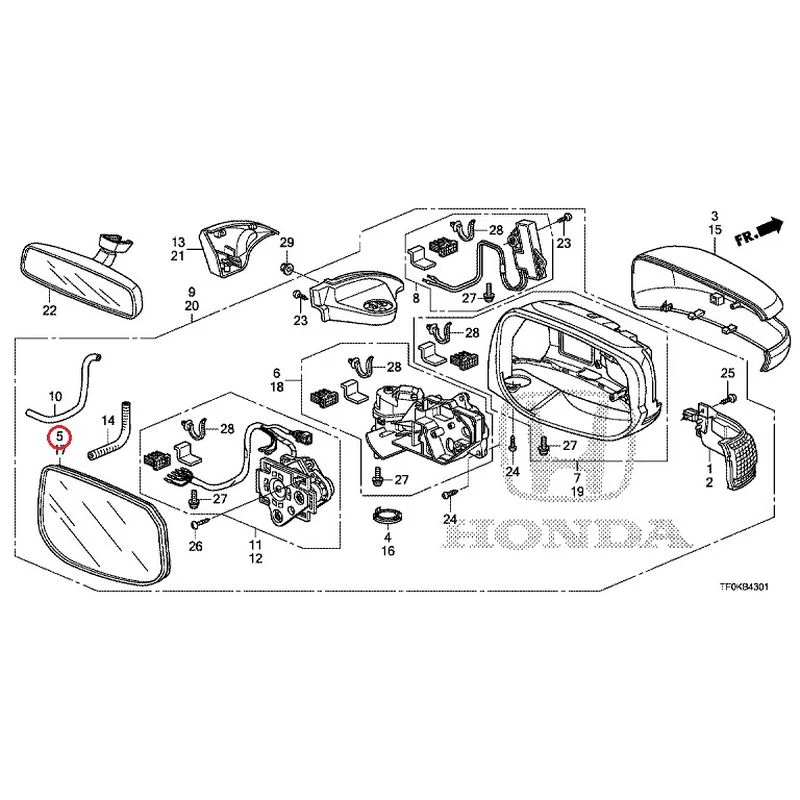 [NEW] JDM HONDA FIT GE8 2012 Mirrors (Auto-Turn) GENUINE OEM - Image 11