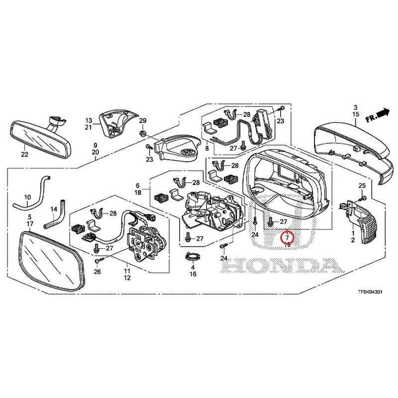 [NEW] JDM HONDA FIT GE8 2012 Mirrors (Auto-Turn) GENUINE OEM - Image 13