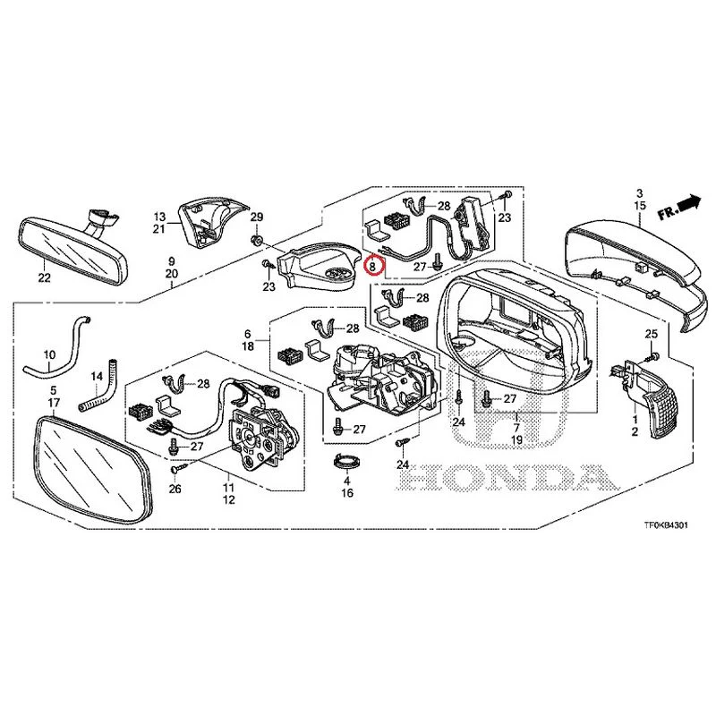[NEW] JDM HONDA FIT GE8 2012 Mirrors (Auto-Turn) GENUINE OEM - Image 14