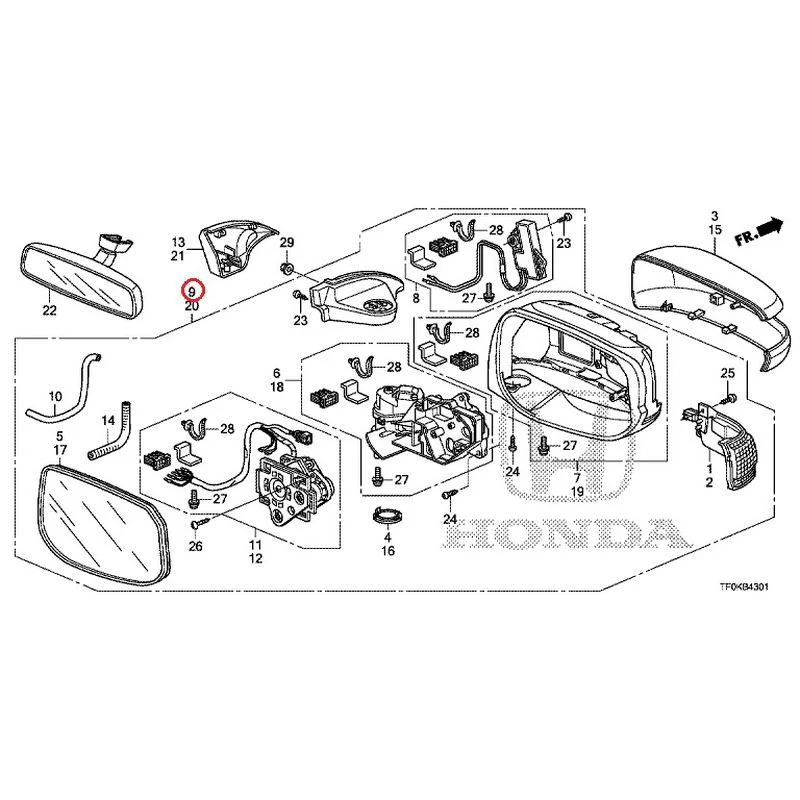 [NEW] JDM HONDA FIT GE8 2012 Mirrors (Auto-Turn) GENUINE OEM - Image 15