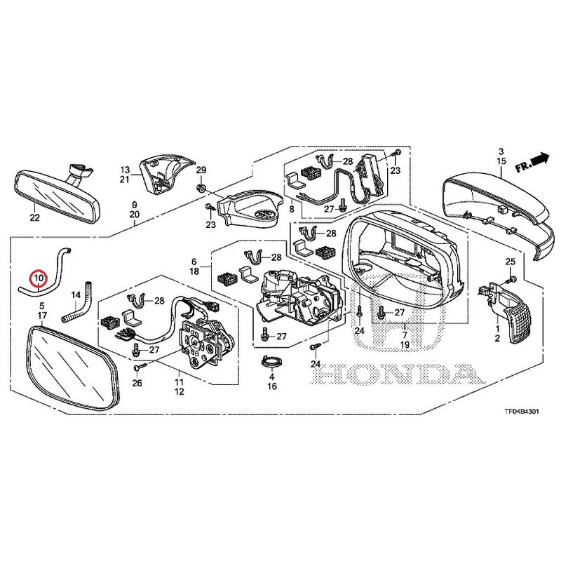 [NEW] JDM HONDA FIT GE8 2012 Mirrors (Auto-Turn) GENUINE OEM - Image 17