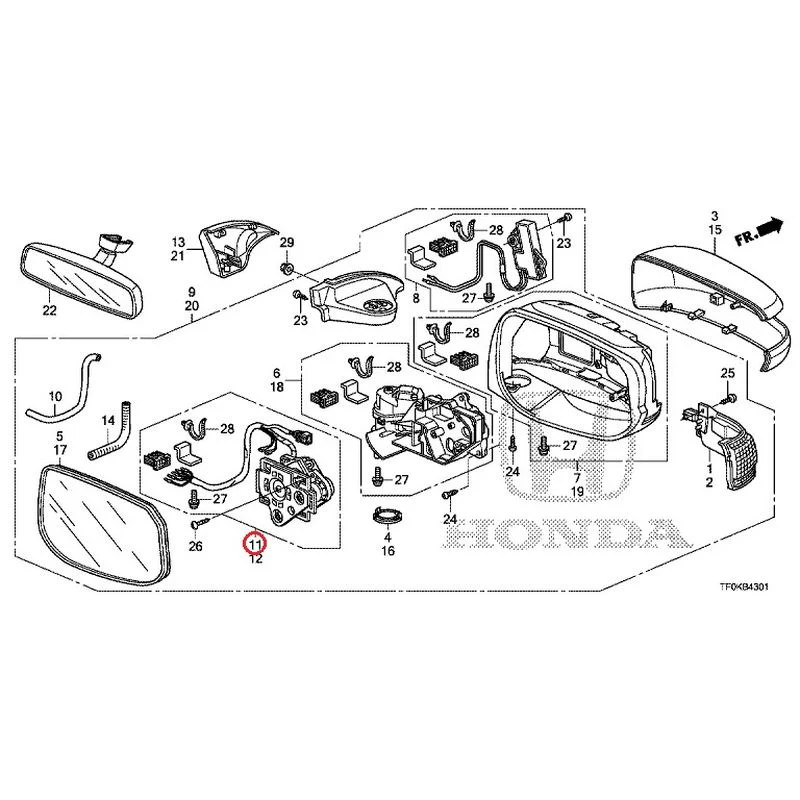 [NEW] JDM HONDA FIT GE8 2012 Mirrors (Auto-Turn) GENUINE OEM - Image 18