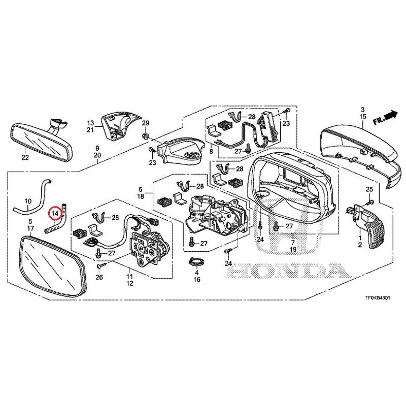 [NEW] JDM HONDA FIT GE8 2012 Mirrors (Auto-Turn) GENUINE OEM - Image 21