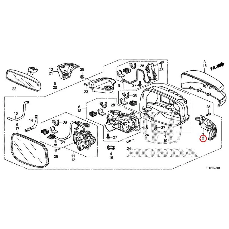 [NEW] JDM HONDA FIT GE8 2012 Mirrors (Auto-Turn) GENUINE OEM - Image 3