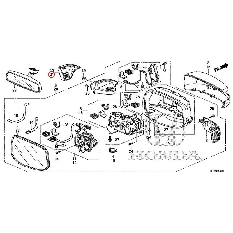 [NEW] JDM HONDA FIT GE8 2012 Mirrors (Auto-Turn) GENUINE OEM - Image 34