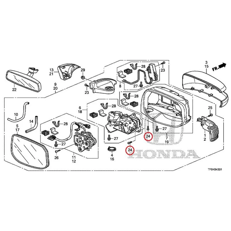 [NEW] JDM HONDA FIT GE8 2012 Mirrors (Auto-Turn) GENUINE OEM - Image 37