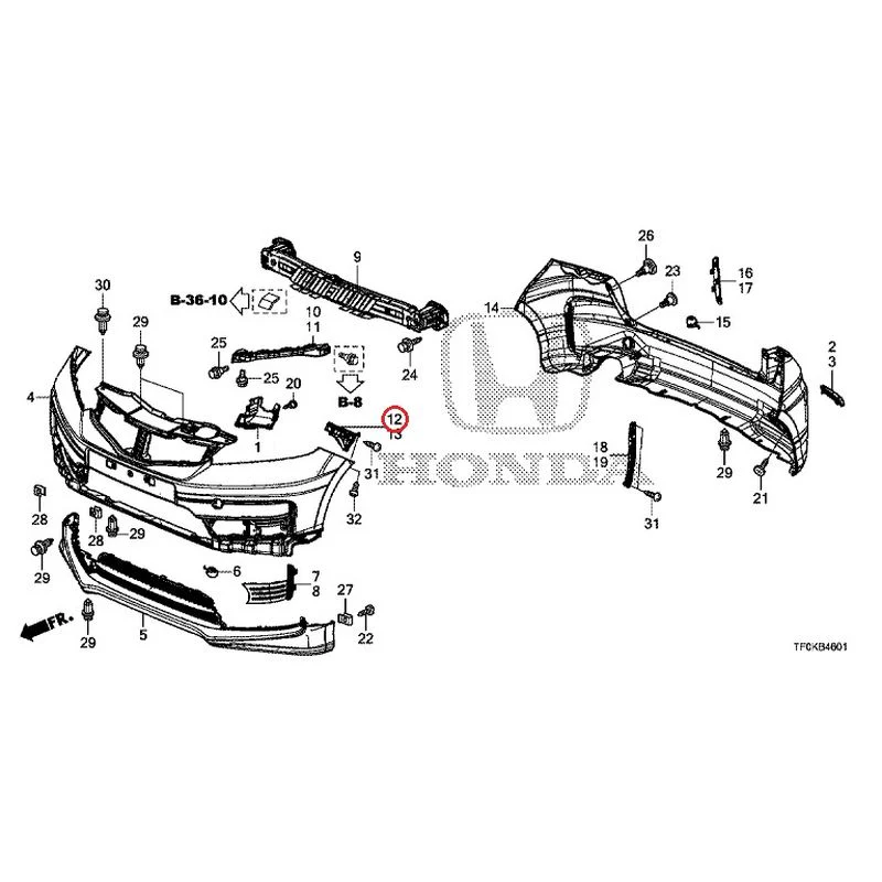 [NEW] JDM HONDA FIT GE8 2012 Bumper GENUINE OEM - Image 27