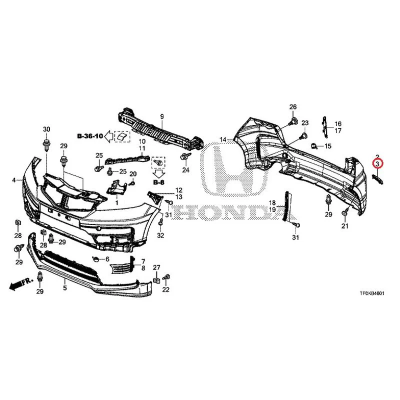 [NEW] JDM HONDA FIT GE8 2012 Bumper GENUINE OEM - Image 3