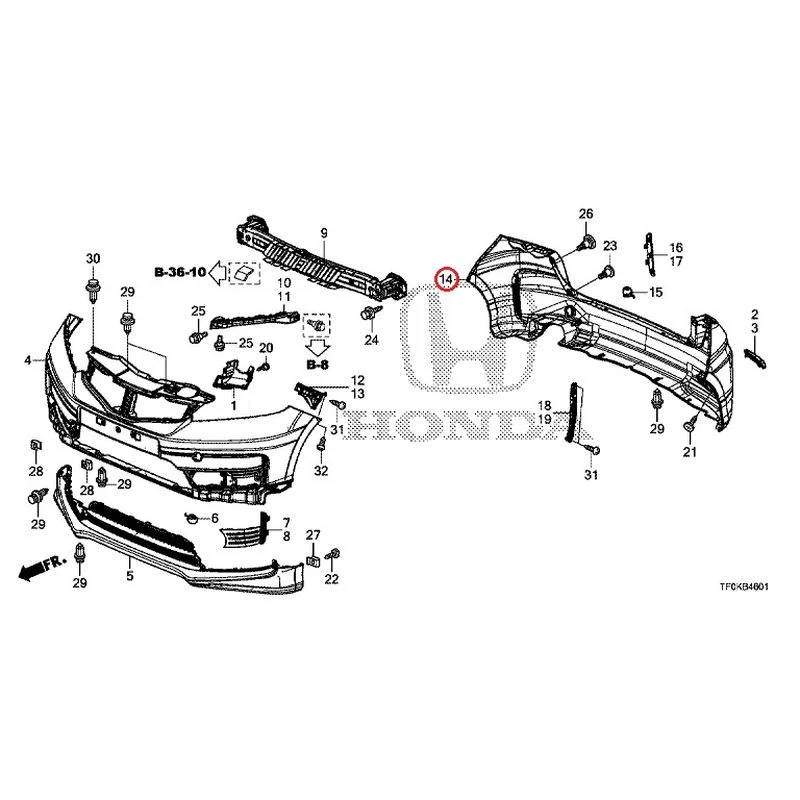 [NEW] JDM HONDA FIT GE8 2012 Bumper GENUINE OEM - Image 34