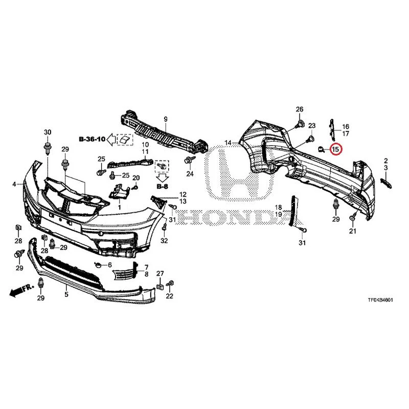 [NEW] JDM HONDA FIT GE8 2012 Bumper GENUINE OEM - Image 36