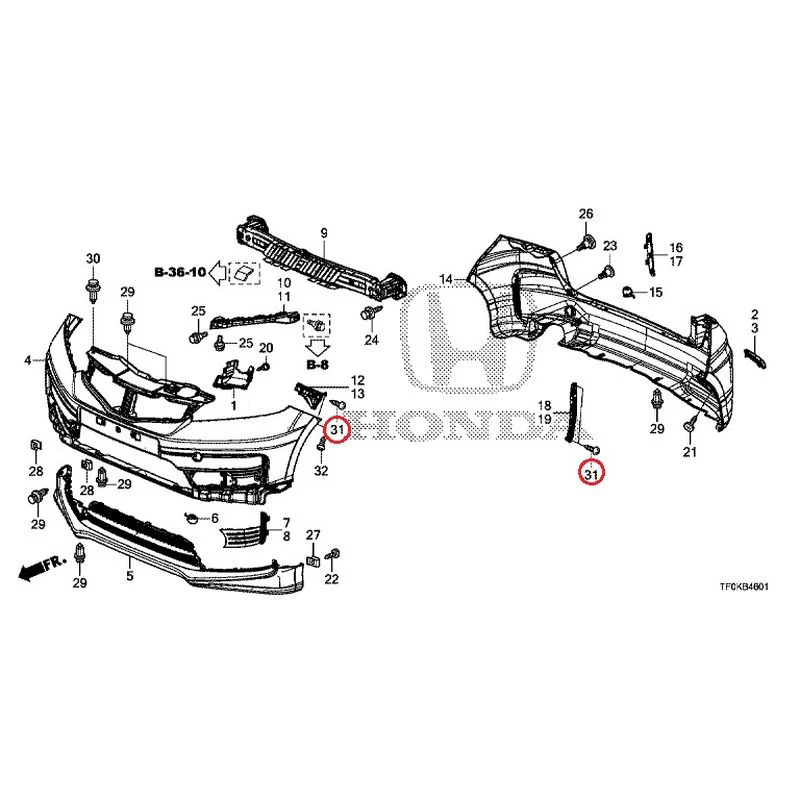 [NEW] JDM HONDA FIT GE8 2012 Bumper GENUINE OEM - Image 56