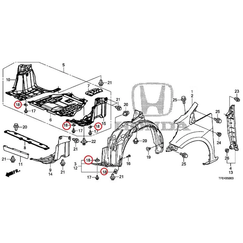 [NEW] JDM HONDA FIT GE8 2012 Front Fenders GENUINE OEM - Image 13