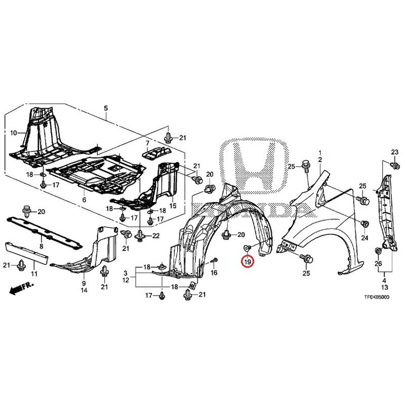 [NEW] JDM HONDA FIT GE8 2012 Front Fenders GENUINE OEM - Image 14
