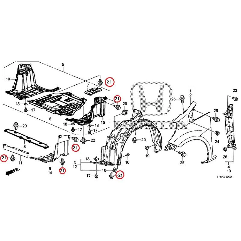 [NEW] JDM HONDA FIT GE8 2012 Front Fenders GENUINE OEM - Image 16