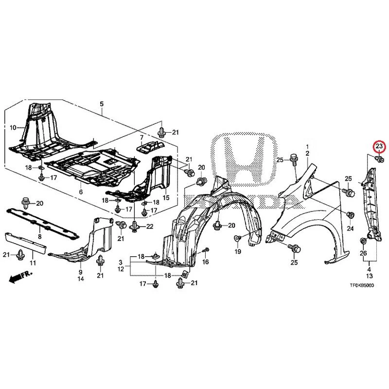 [NEW] JDM HONDA FIT GE8 2012 Front Fenders GENUINE OEM - Image 17