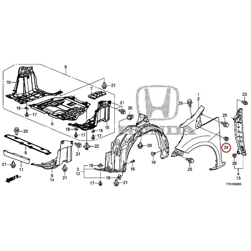 [NEW] JDM HONDA FIT GE8 2012 Front Fenders GENUINE OEM - Image 18