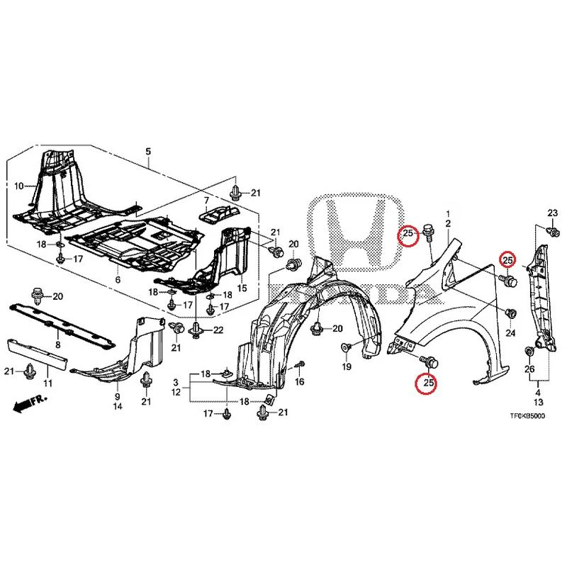 [NEW] JDM HONDA FIT GE8 2012 Front Fenders GENUINE OEM - Image 19