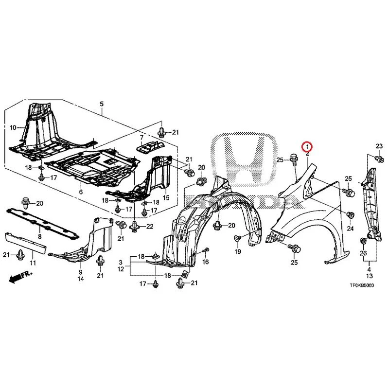 [NEW] JDM HONDA FIT GE8 2012 Front Fenders GENUINE OEM - Image 2