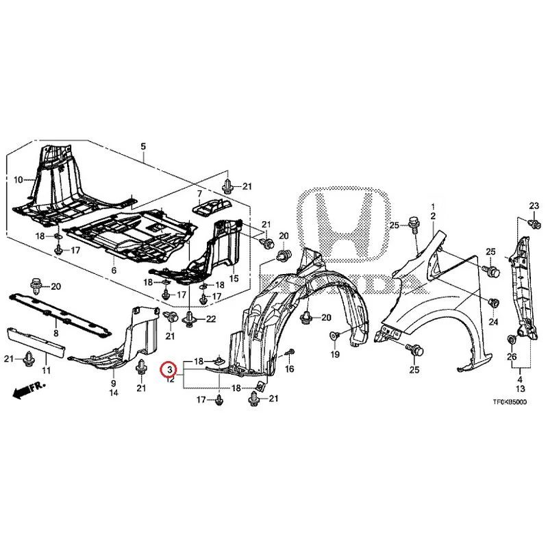 [NEW] JDM HONDA FIT GE8 2012 Front Fenders GENUINE OEM - Image 4