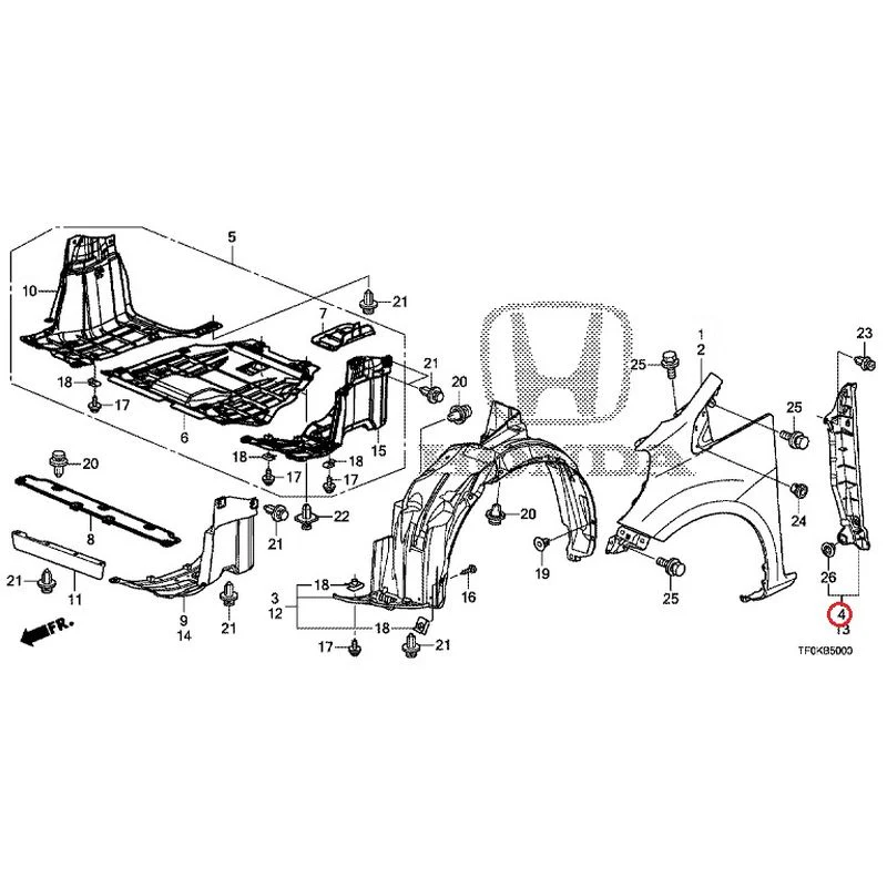 [NEW] JDM HONDA FIT GE8 2012 Front Fenders GENUINE OEM - Image 5