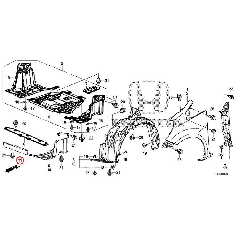[NEW] JDM HONDA FIT GE8 2012 Front Fenders GENUINE OEM - Image 7