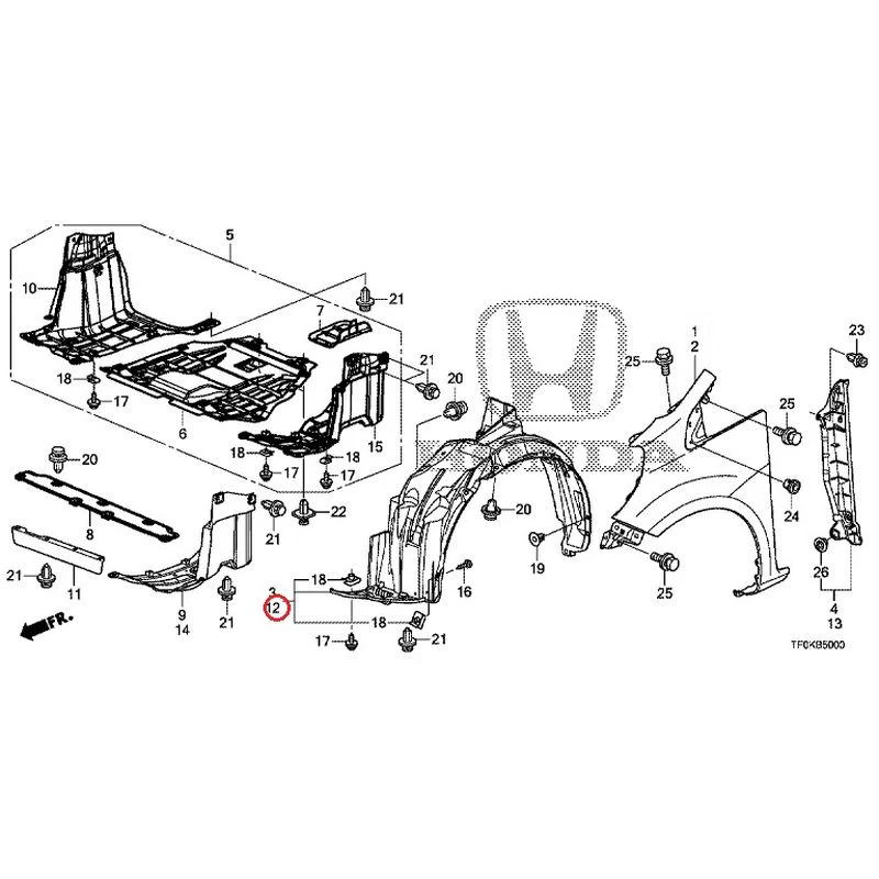[NEW] JDM HONDA FIT GE8 2012 Front Fenders GENUINE OEM - Image 8