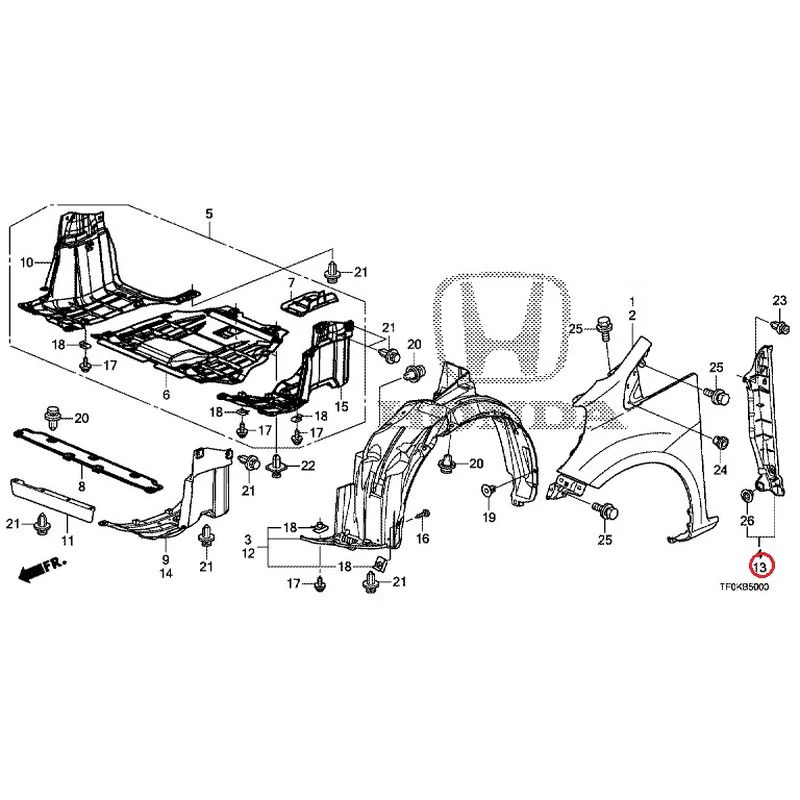 [NEW] JDM HONDA FIT GE8 2012 Front Fenders GENUINE OEM - Image 9
