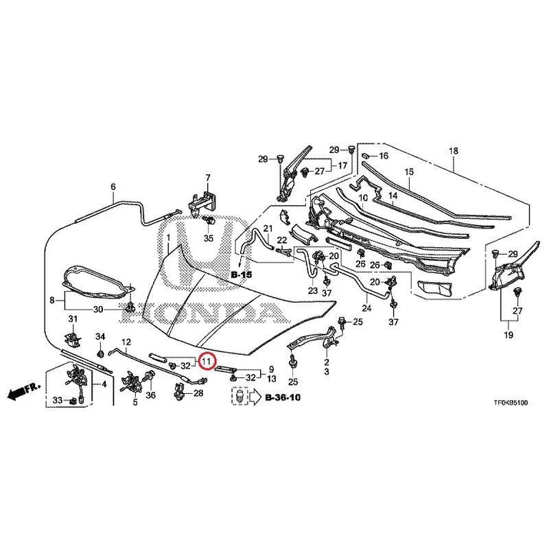 [NEW] JDM HONDA FIT GE8 2012 Hood GENUINE OEM - Image 11